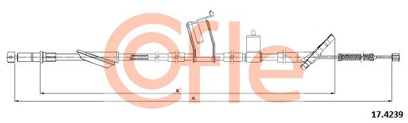 COFLE 92.17.4239 Cable Pull, parking brake