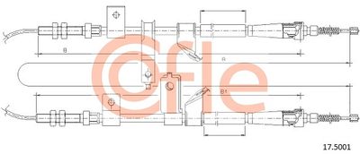 Cable Pull, parking brake COFLE 92.17.5001