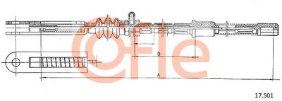 Cable Pull, parking brake COFLE 92.17.501