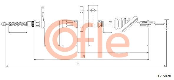 COFLE 92.17.5020 Cable Pull, parking brake