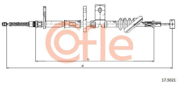 COFLE 92.17.5021 Cable Pull, parking brake