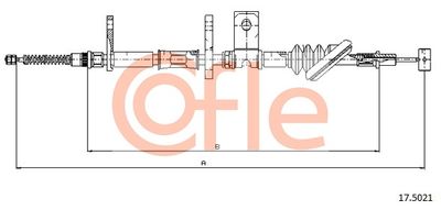 Cable Pull, parking brake COFLE 92.17.5021