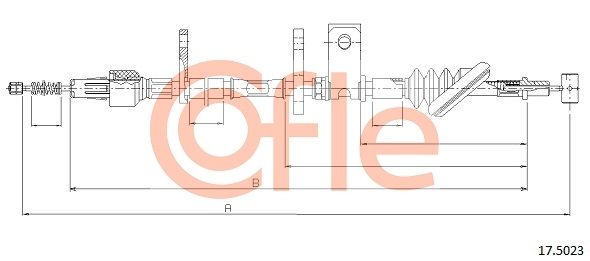 COFLE 92.17.5023 Cable Pull, parking brake