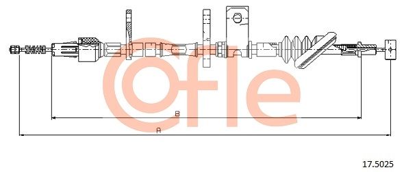 COFLE 92.17.5025 Cable Pull, parking brake
