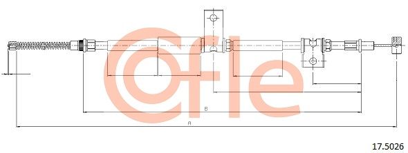 COFLE 92.17.5026 Cable Pull, parking brake