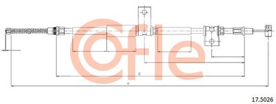 Cable Pull, parking brake COFLE 92.17.5026