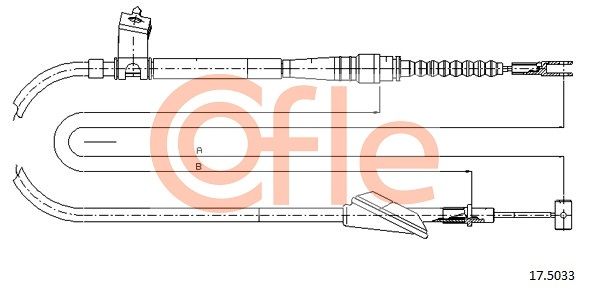COFLE 92.17.5033 Cable Pull, parking brake
