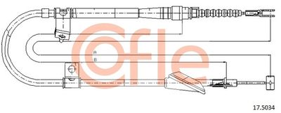Cable Pull, parking brake COFLE 92.17.5034
