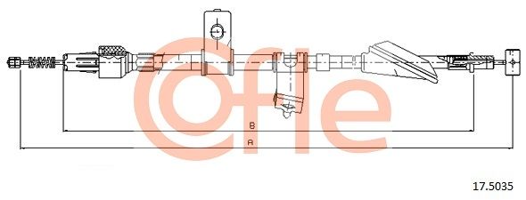 COFLE 92.17.5035 Cable Pull, parking brake