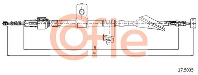 Cable Pull, parking brake COFLE 92.17.5035