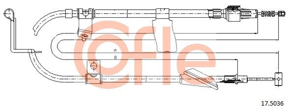 COFLE 92.17.5036 Cable Pull, parking brake