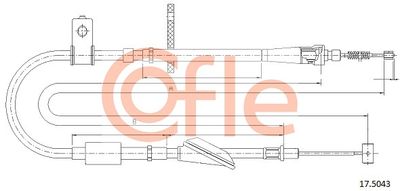 Cable Pull, parking brake COFLE 92.17.5043
