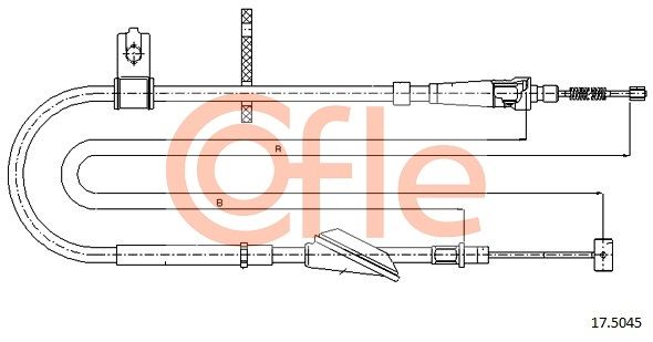 COFLE 92.17.5045 Cable Pull, parking brake
