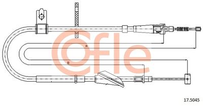 Cable Pull, parking brake COFLE 92.17.5045