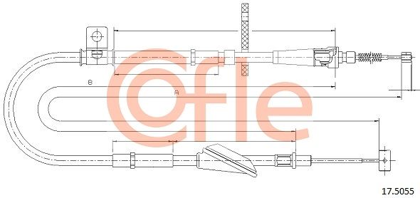 COFLE 92.17.5055 Cable Pull, parking brake