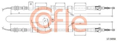Cable Pull, parking brake COFLE 92.17.5058