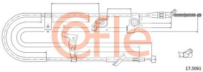 Cable Pull, parking brake COFLE 92.17.5061