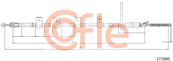 COFLE 92.17.5065 Cable Pull, parking brake