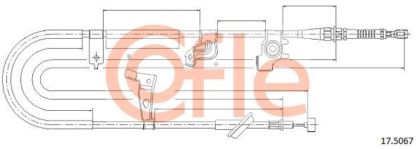 COFLE 92.17.5067 Cable Pull, parking brake
