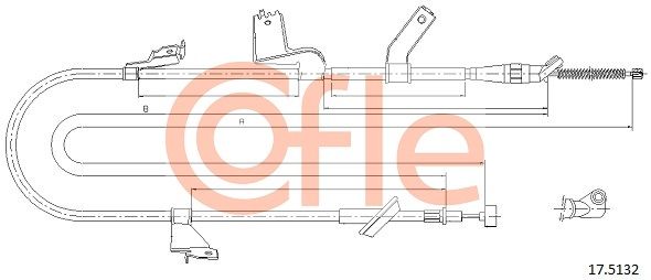 COFLE 92.17.5132 Cable Pull, parking brake