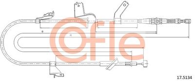 Cable Pull, parking brake COFLE 92.17.5134