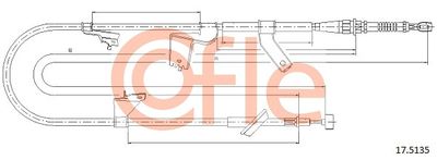 Cable Pull, parking brake COFLE 92.17.5135