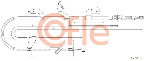 COFLE 92.17.5136 Cable Pull, parking brake