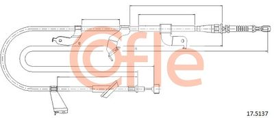 Cable Pull, parking brake COFLE 92.17.5137