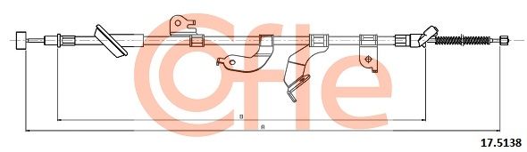 COFLE 92.17.5138 Cable Pull, parking brake
