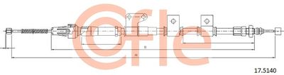 Cable Pull, parking brake COFLE 92.17.5140