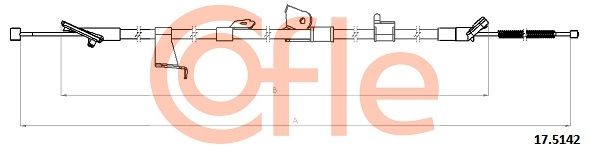 COFLE 92.17.5142 Cable Pull, parking brake