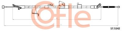 Cable Pull, parking brake COFLE 92.17.5142