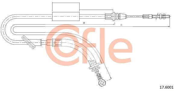 COFLE 92.17.6001 Cable Pull, parking brake