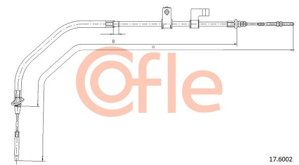 COFLE 92.17.6002 Cable Pull, parking brake