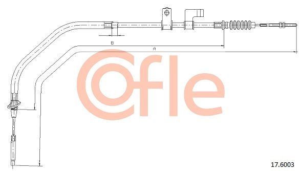 COFLE 92.17.6003 Cable Pull, parking brake