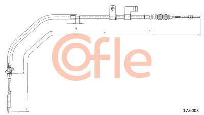 Cable Pull, parking brake COFLE 92.17.6003