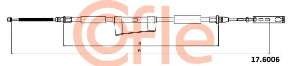 COFLE 92.17.6006 Cable Pull, parking brake