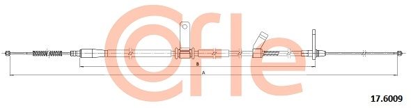 COFLE 92.17.6009 Cable Pull, parking brake
