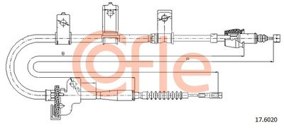 Cable Pull, parking brake COFLE 92.17.6020