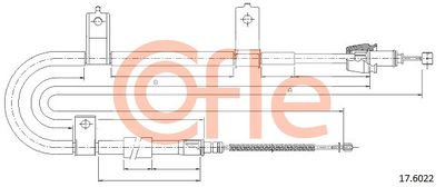 Cable Pull, parking brake COFLE 92.17.6022