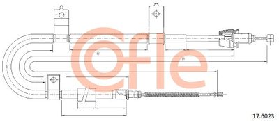 Cable Pull, parking brake COFLE 92.17.6023