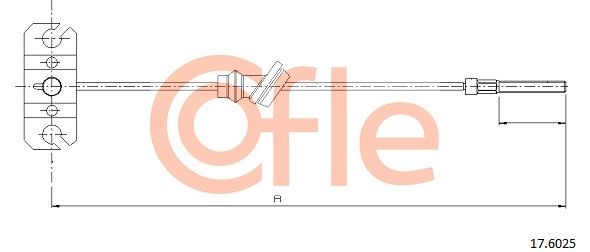 COFLE 92.17.6025 Cable Pull, parking brake