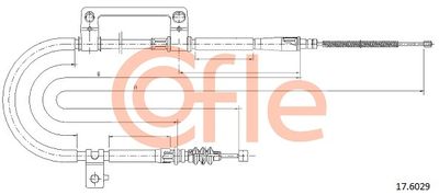 Cable Pull, parking brake COFLE 92.17.6029