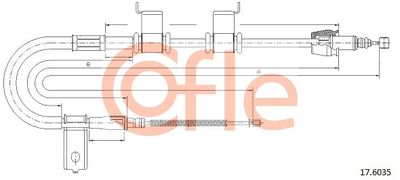 Cable Pull, parking brake COFLE 92.17.6035