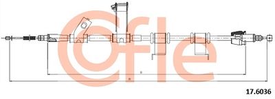 Cable Pull, parking brake COFLE 92.17.6036