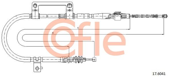 COFLE 92.17.6041 Cable Pull, parking brake