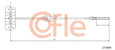 Cable Pull, parking brake COFLE 92.17.6044