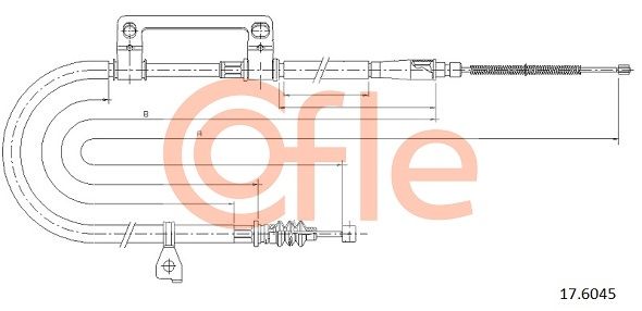 COFLE 92.17.6045 Cable Pull, parking brake