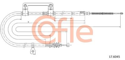 Cable Pull, parking brake COFLE 92.17.6045
