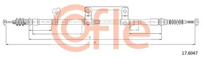 Cable Pull, parking brake COFLE 92.17.6047